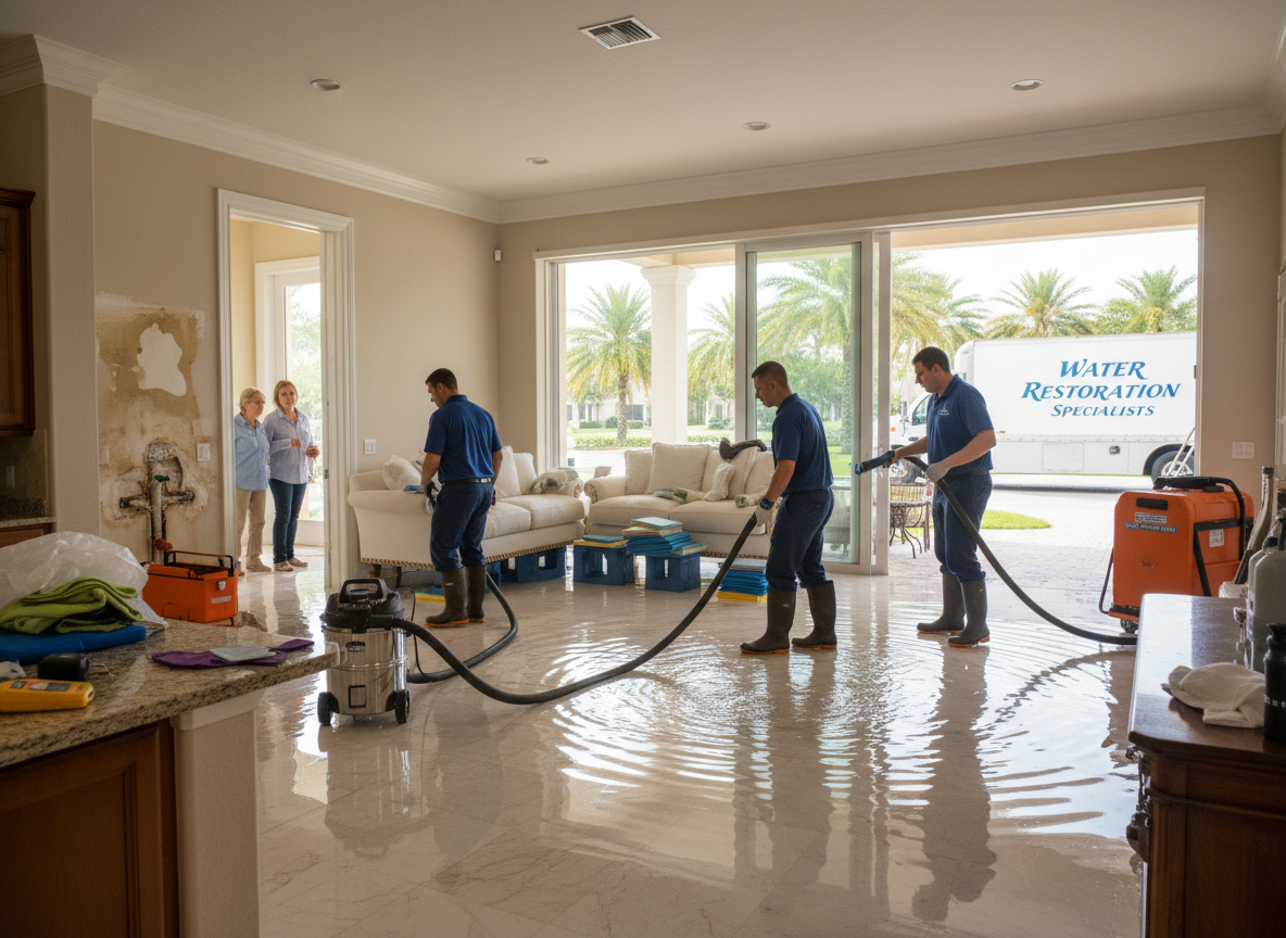 What to Do in the First Hour After a Water Leak in Naples